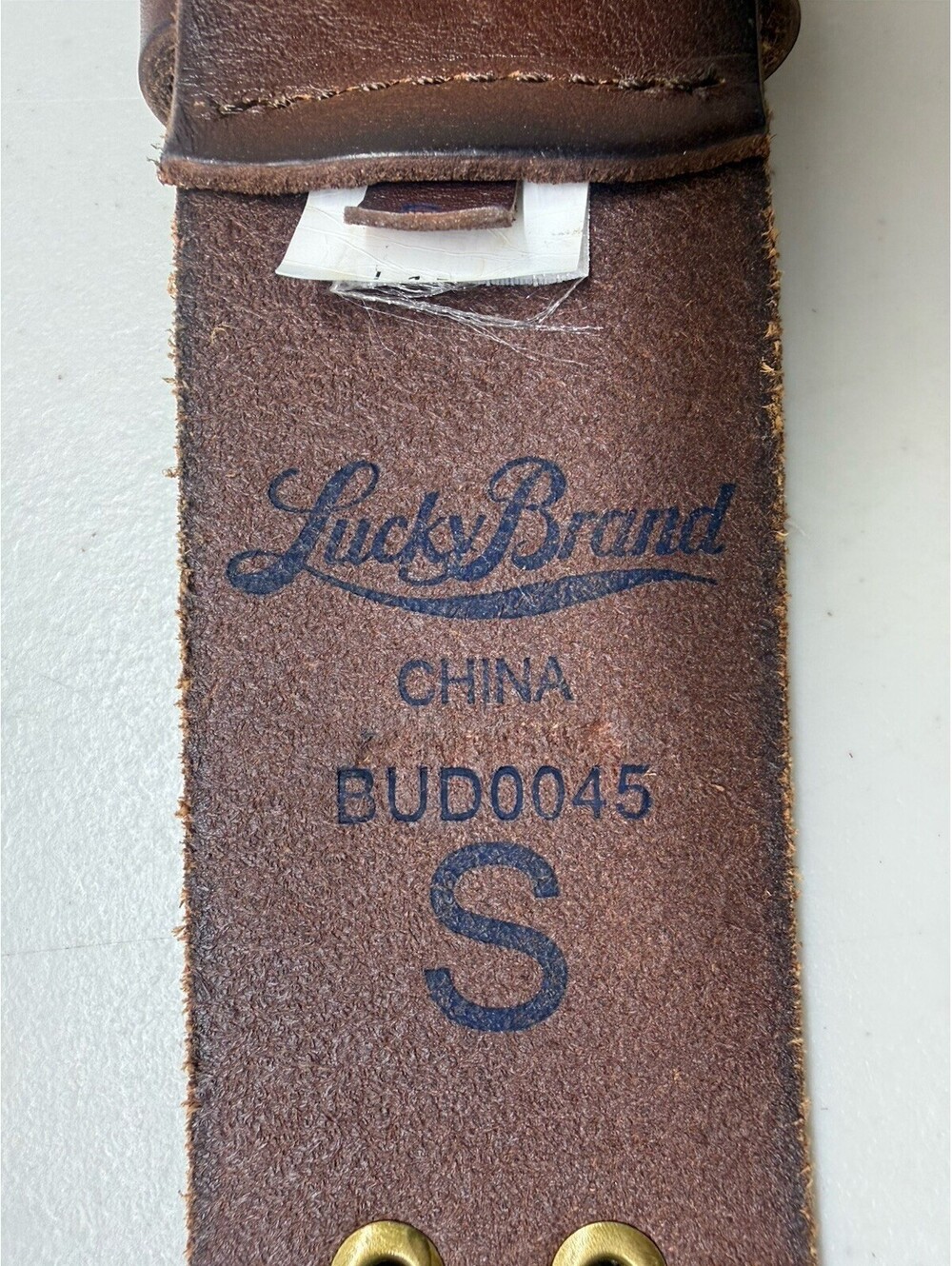 Lucky Brand Womens Small Brown Leather Belt Dark Brass Buckle and Rounded Studs - Picture 5 of 5